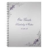  Paarse Swirls Gastenboek Notitieboek (Voorkant)