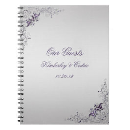  Paarse Swirls Gastenboek Notitieboek