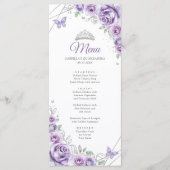Paarse Syringa Bloemstuk Quinceanera Programma Men (Voorkant)