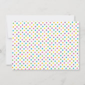 Paarse T-Rex Dinosaur Polka Dot Birthday Kaart (Achterkant)