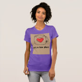 Paarse T-shirt met halve mouwen (Voorkant volledig)