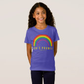 Paarse T-Shirt Rainbow Gods Promise w/Scrip (Voorkant volledig)