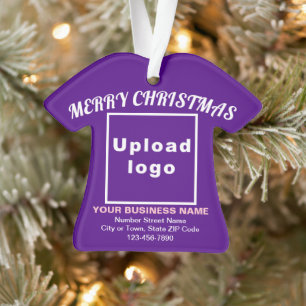 Paarse T-Shirt-vorm voor zakelijke kerstmis Acryli Ornament