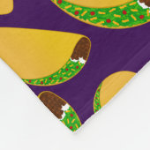 Paarse taco's fleece deken (Hoek)