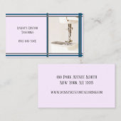 Paarse Tailor naaimachine Visitekaartje (Voorkant / Achterkant)