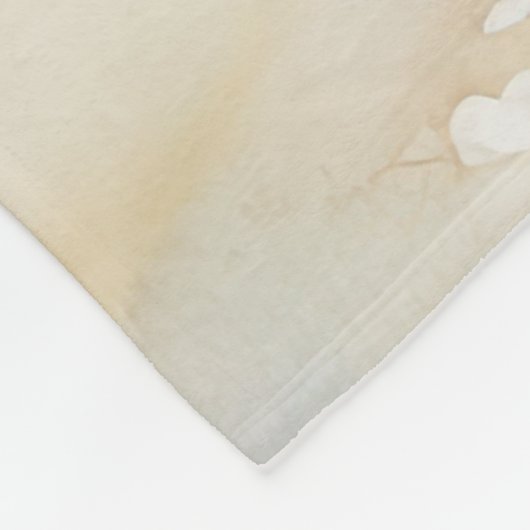 Paarse Tan Fleur de Lis Waterverf Fleece Deken (Hoek)