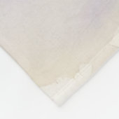 Paarse Tan Fleur de Lis Waterverf Fleece Deken (Hoek)