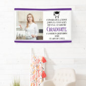 Paarse Tandheelkundige School Afstuderen Party Fot Spandoek (Insitu)