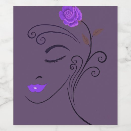 Paarse Tanktop Wijn Etiket (Enkel label)