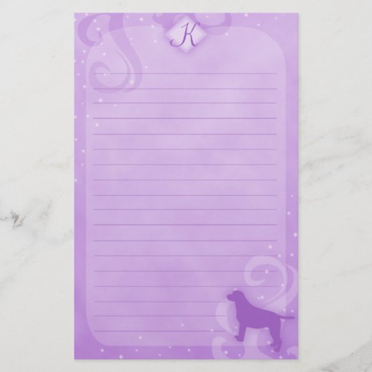 Paarse tapijserieën briefpapier (Voorkant)