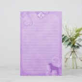 Paarse tapijserieën briefpapier (Staand voorkant)