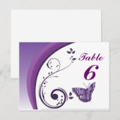 Paarse tapijten voor het tafelnummer (Voorkant / Achterkant)