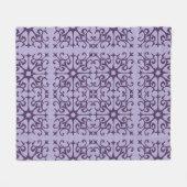 Paarse tapijtpatroonfleestuin fleece deken (Voorkant (Horizontaal))