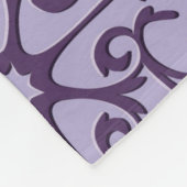 Paarse tapijtpatroonfleestuin fleece deken (Hoek)