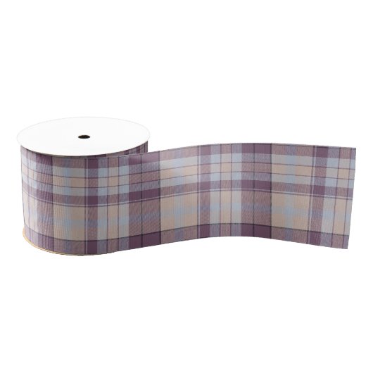 Paarse tartan grosgrain lint (Spoel)