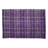 Paarse tartan stof: gestructureerde achtergrond. kussensloop (Voorkant)