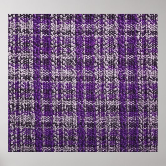 Paarse tartan stof: gestructureerde achtergrond. poster (Voorkant)