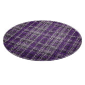 Paarse tartan stof: gestructureerde achtergrond. snijplank (Hoek)