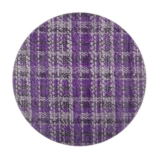 Paarse tartan stof: gestructureerde achtergrond. snijplank (Voorkant)