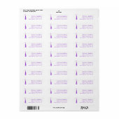 Paarse Tassel Afstuderen retouradres Etiket (Full Sheet)