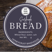 Paarse Taupe Bakkerij Sourdough Brood Logo Sticker