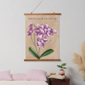Paarse Taupe Orchidee Waterverf Bloemstuk Persoonl Hangend Wandkleed (Slaapkamer)