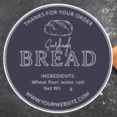 Paarse Taupe Rustic Sourdough Bread Sticker