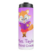  Paarse Teacher's Gift Fox Thermosbeker (Voorkant)