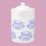 Paarse Teacup Theepot<br><div class="desc">Teacup voor de theeminnaar</div>