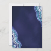 Paarse Teal Agate Geode Edelsteen Bruiloft Kaart (Achterkant)