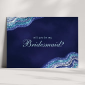 Paarse Teal Agate Geode Wil Je Mijn Bruidsmeisje Z Kaart