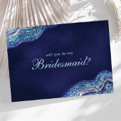 Paarse Teal Agate Geode Wil Je Mijn Bruidsmeisje Z Kaart