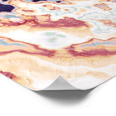 Paarse Teal Marmer Geode Fusie Poster (Hoek)
