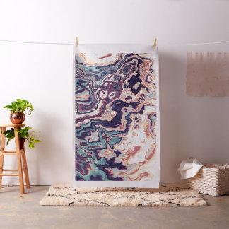 Paarse Teal Marmer Geode Fusie Stof