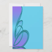 Paarse Teal Ster van David Bat Mitzvah Kaart (Achterkant)