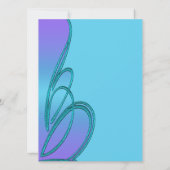 Paarse Teal Ster van David Bat Mitzvah Kaart (Achterkant)