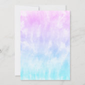 Paarse Teal Tie Dye Bat Mitzvah Kaart (Achterkant)