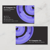 Paarse Tech op Dark Grey Visitekaartje (Voorkant / Achterkant)