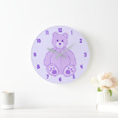 Paarse Teddy Bear Grote Klok (Huis)