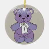 PAARSE TEDDY BEAR KERAMISCH ORNAMENT (Voorkant)