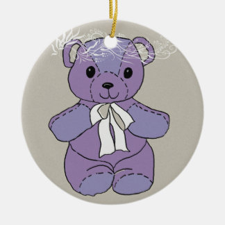 PAARSE TEDDY BEAR KERAMISCH ORNAMENT