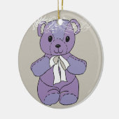 PAARSE TEDDY BEAR KERAMISCH ORNAMENT (Links)