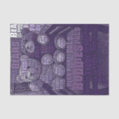 Paarse Teddy Bears Beste Vrienden Typografie Tissuepapier (Voorkant)