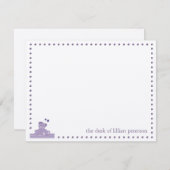 Paarse Teddy Bears Persoonlijke kaart Notitiekaartje (Voorkant / Achterkant)