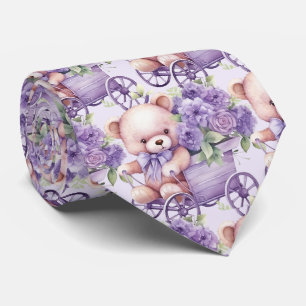 Paarse Teddybeer Halseband Stropdas