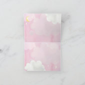 Paarse teddybeer meisje Baby shower dank u Bedankkaart (Binnen)