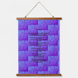 Paarse Tegel 'Faith Is' gedicht Hangend Wandkleed