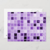 Paarse Tegel Patroon Briefkaart (Voorkant / Achterkant)