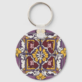 Paarse Tegel Sleutelhanger (Voorkant)