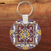 Paarse Tegel Sleutelhanger (Voorkant)